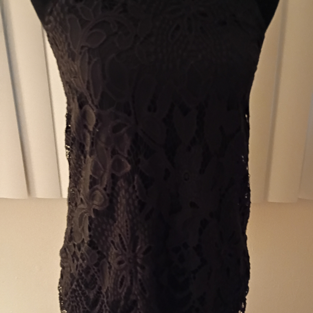 Chic Black Lace Sleeveless Blouse